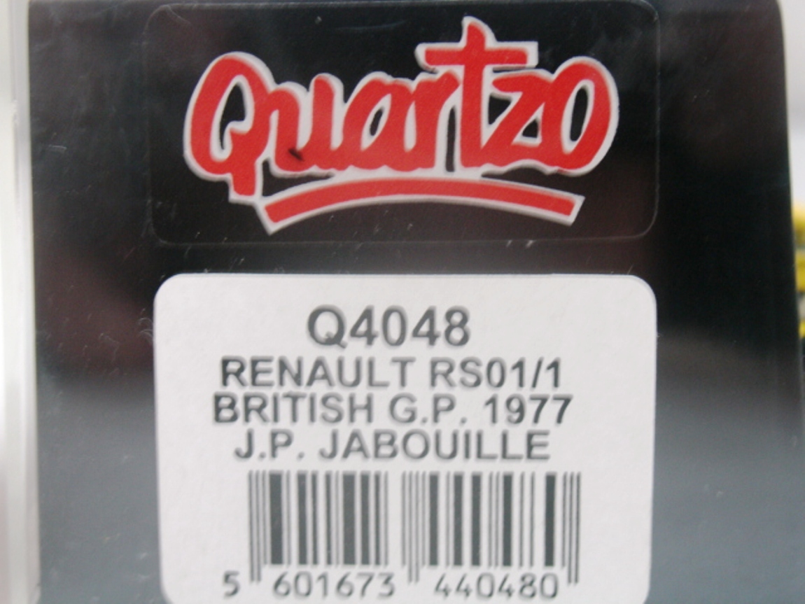 Renault RS01 British GP 1977 – Jean-Pierre Jabouille – Vitesse 1/43 – Modèle F1 Jaune