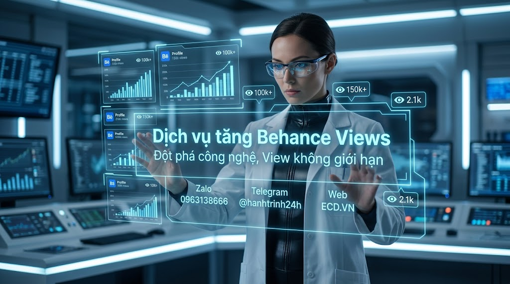 tăng behance views thật project behance