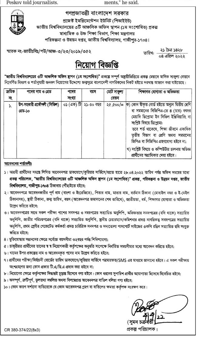 মাধ্যমিক ও উচ্চ শিক্ষা অধিদপ্তর/বিভাগ নিয়োগ বিজ্ঞপ্তি 2022 5