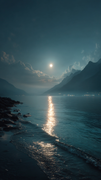 alonr29-a-calm-mountain-lake-at-night-small-moon-high-in-the-sk-70c8343a-eb9c-4c09-9ff7-376919bcd4bb