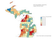 202208_Michigan_Realtor_County_Median_Listing_Price