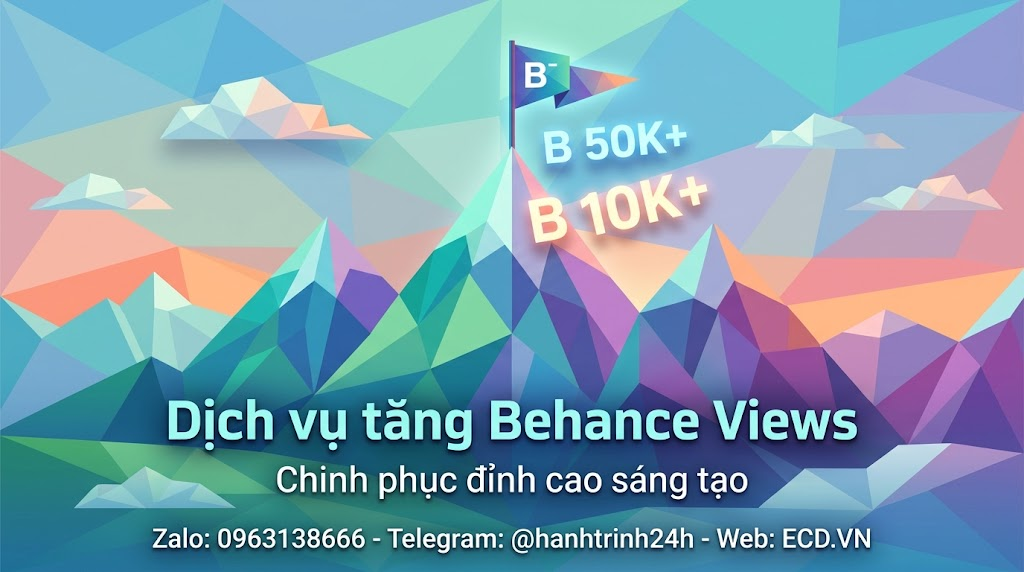 dịch vụ tăng behance views organic behance pro