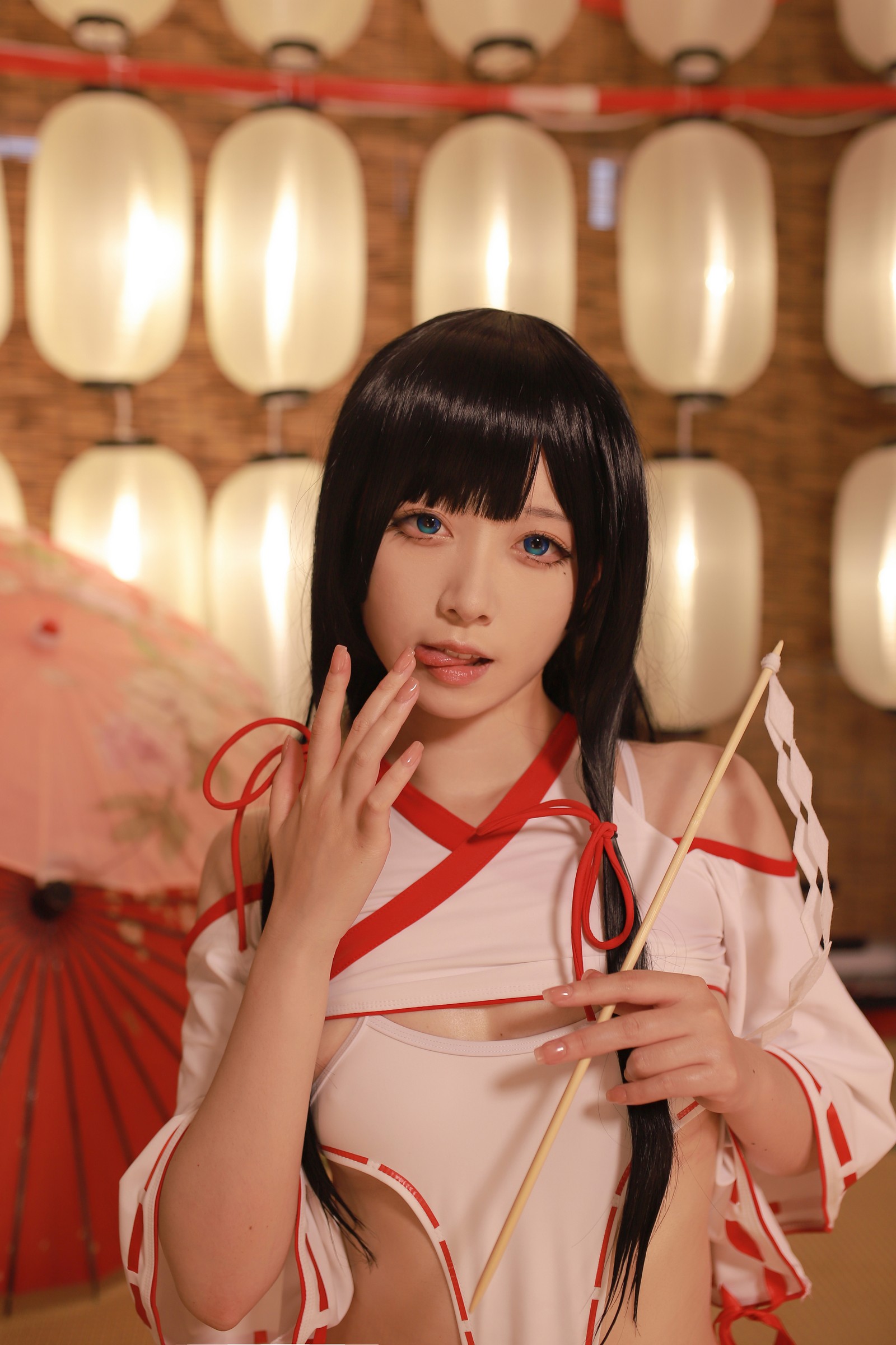 朝霧愛 – ビッチ巫女 Cosplay 高清写真（31P-305.1M）反差主题插图4