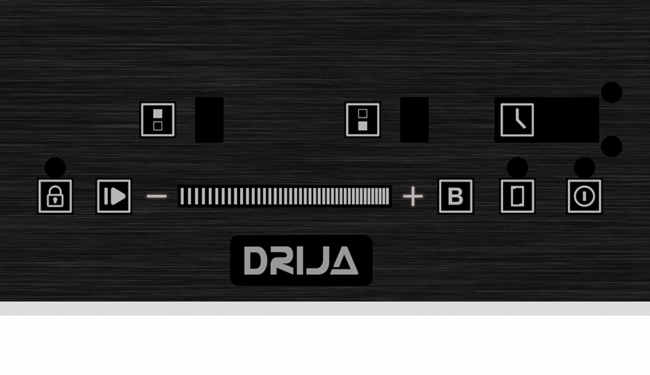 Estufa de inducción Drija Munich 30 con panel táctil y zonas flexibles.