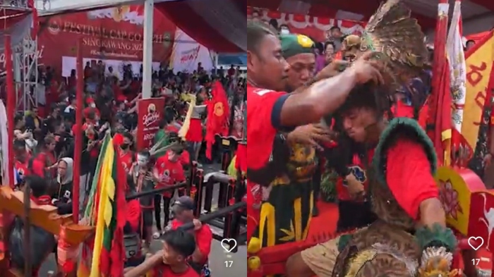 Potret kemeriahan Pawai Tatung dalam puncak perayaan Cap Go Meh 2023 di Singkawang.