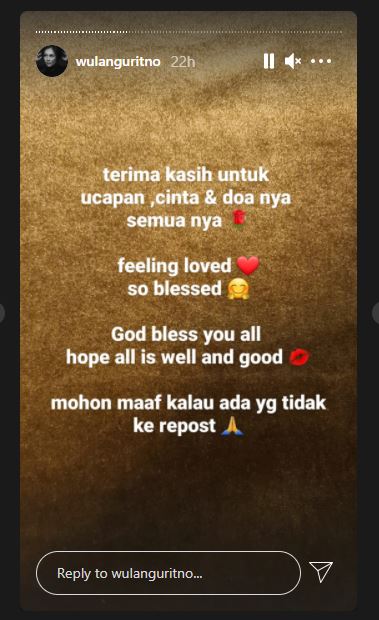 Wulan Guritno ulang tahun