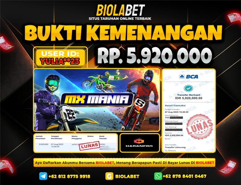 BIOLABET JACKPOT HABANERO Rp.5.920.000.,- LUNAS