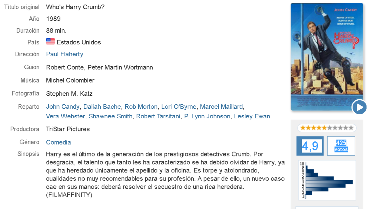 Who's Harry Crumb? [1989] latino - inglés