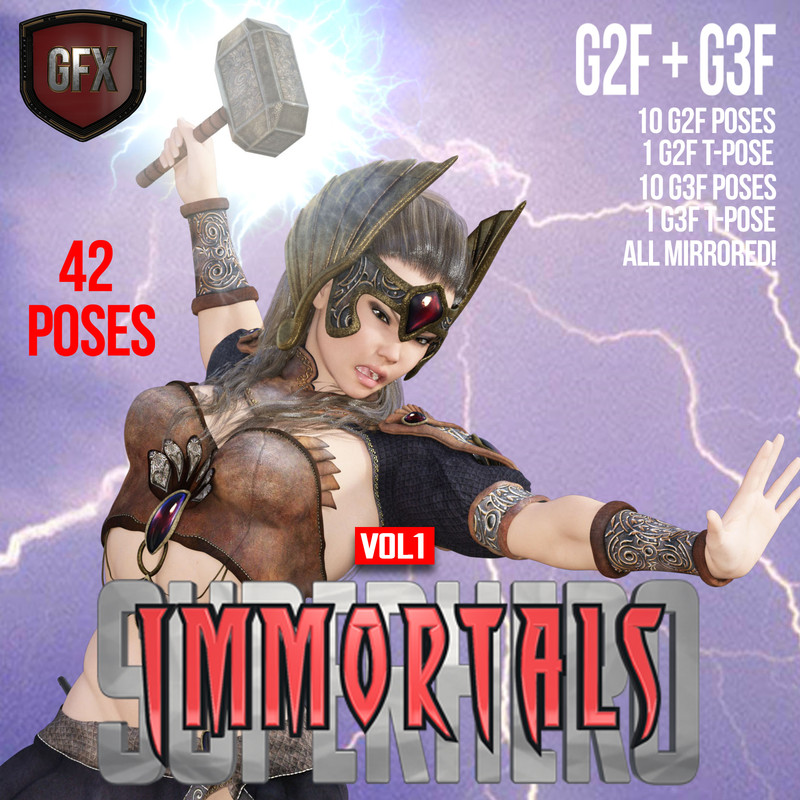 SuperHero Immortals for G2F & G3F Volume 1