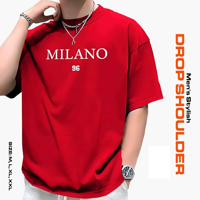  Eid Special: Mens Stylish Drop Shoulder – Milano T-shirt: আভিজাত্য ও আরামের মিশ্রণ!