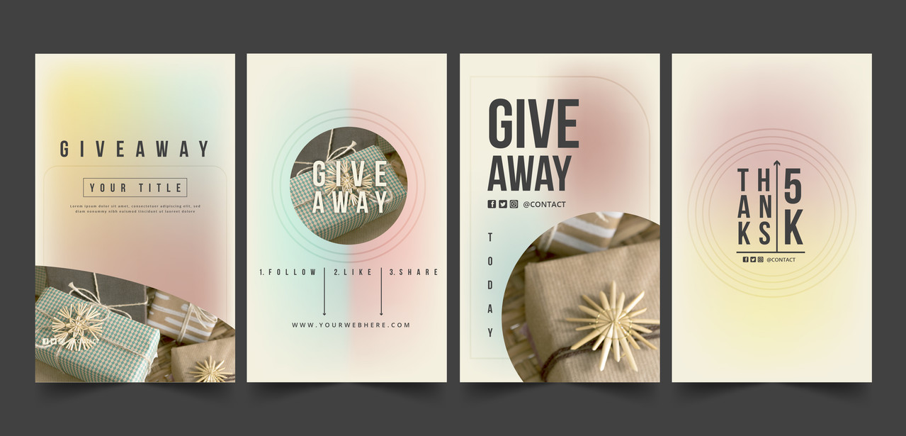 Gradient instagram stories discount template