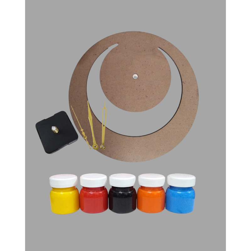 Fluid Art on Moon Clock DIY Kit 