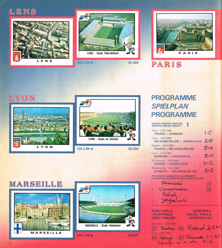 Panini euro 1984 EURO 84 GERAMONT 5 original stickers
