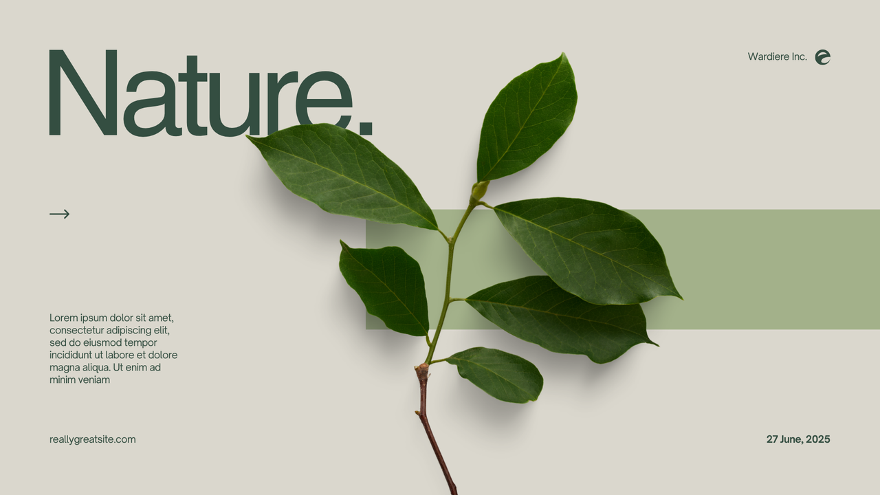 Green and Grey Simple Nature Presentation