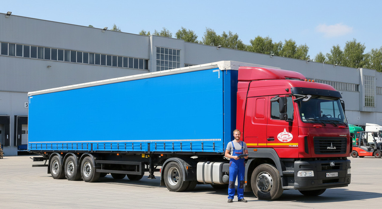 Грузовой МАЗ со сцеплением fast gear