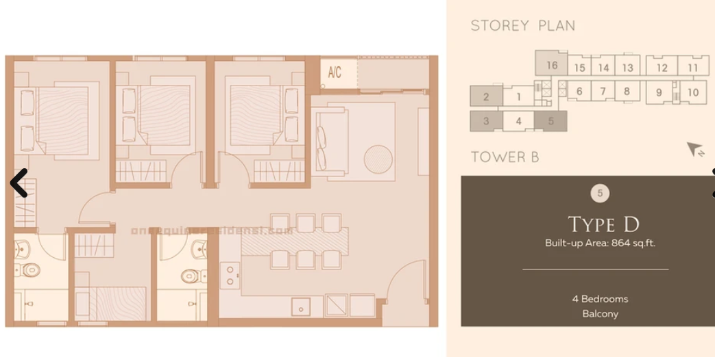 One Equine Type C floor plan in Taman Equine, Seri Kembangan, Selangor