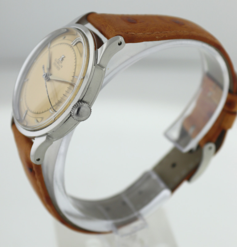 Vintage Gubelin Ipsomatic 25 Jewels Swiss Made Stainless