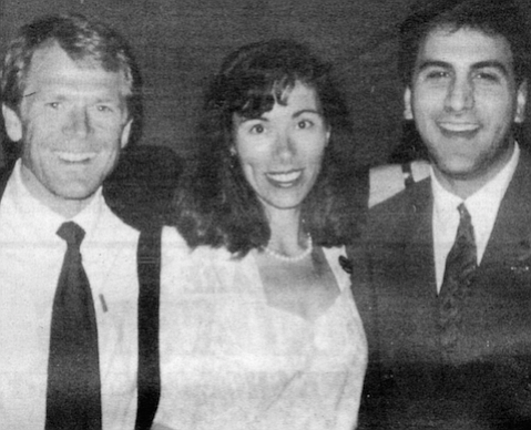 Leslie Lebon with her husband Peter Navarro and a friend in 1992