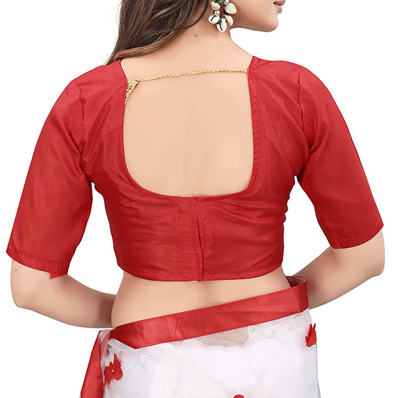 Women's Embroidered Fashionable Butterfly Pattern Saree Top Bolywood Readywear - Picture 27 of 33