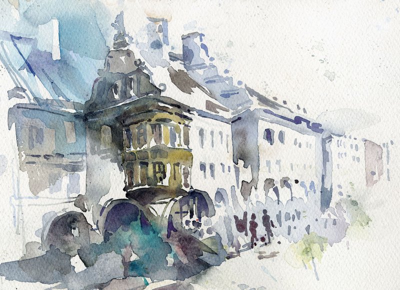 Hofbräuhaus. Acuarela