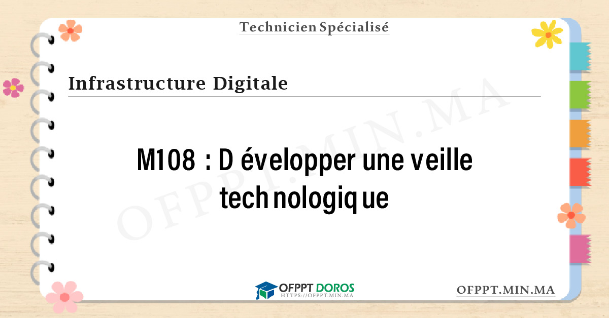 Sommaire détaillé du cours Développer une veille technologique M108 OFPPT - Structure du module