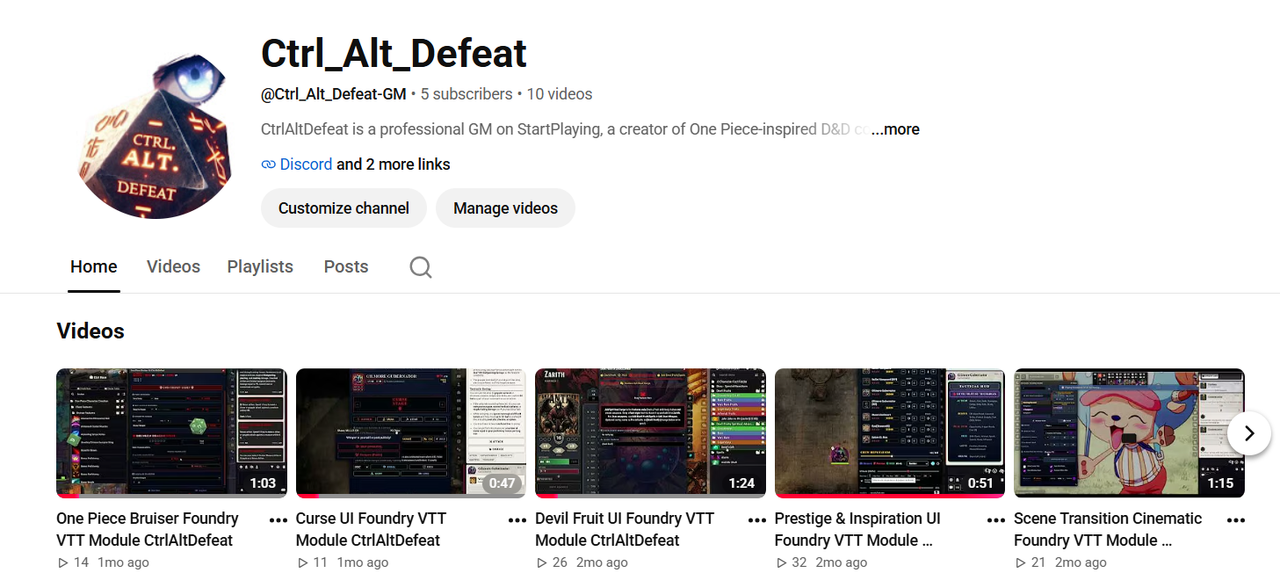 YouTube Showcase preview
