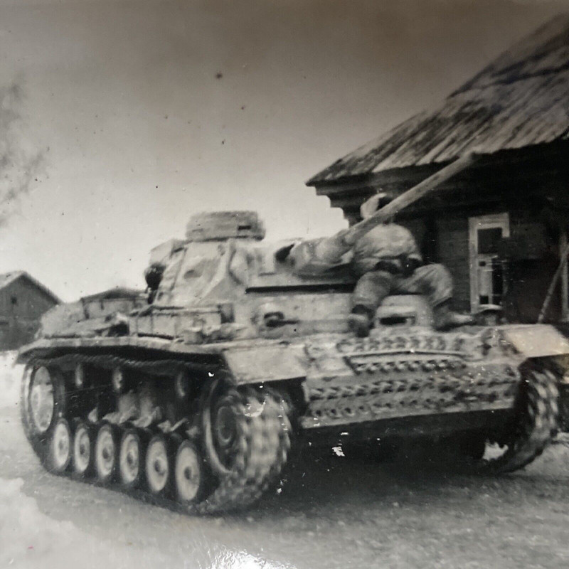 Grabenkämpfer Ostfront 1943 Tarnuniform Panzer Kampfraum Witebsk 7x Foto