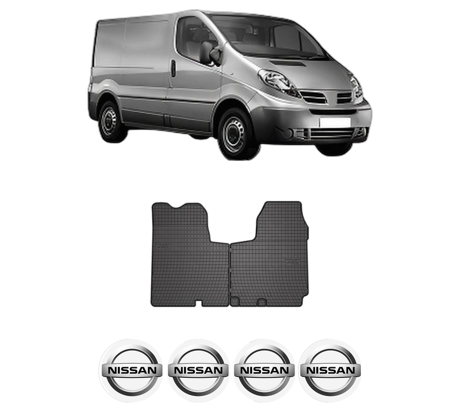 Set covorase presuri NISSAN PRIMASTAR Van (X83) din 2006-2008, auto, din cauciuc thermoplastic, 4 Stickere auto cu NISSAN