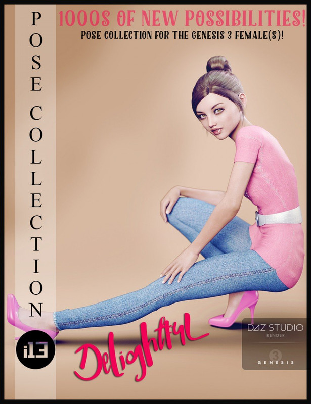 00 main i13 delightful pose collection for the genesis 3 females