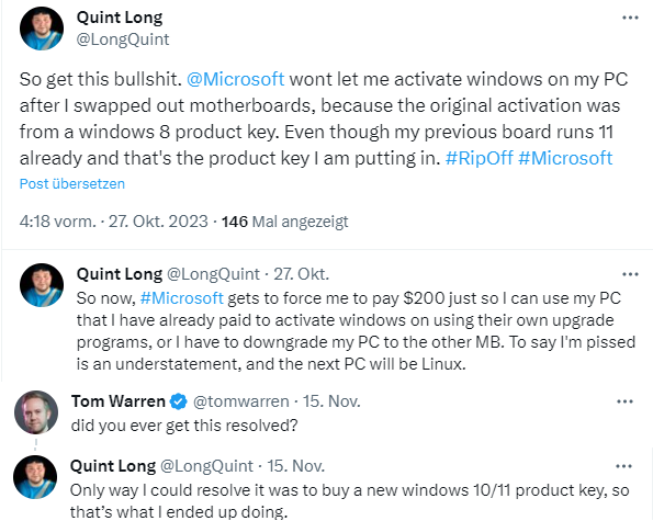 Windows 11 Aktivierungsproblem