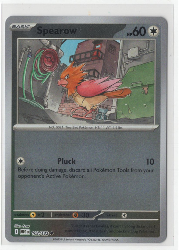 Pokemon Mega Evolution - 102/132 Spearow Reverse Holo - Picture 1 of 1