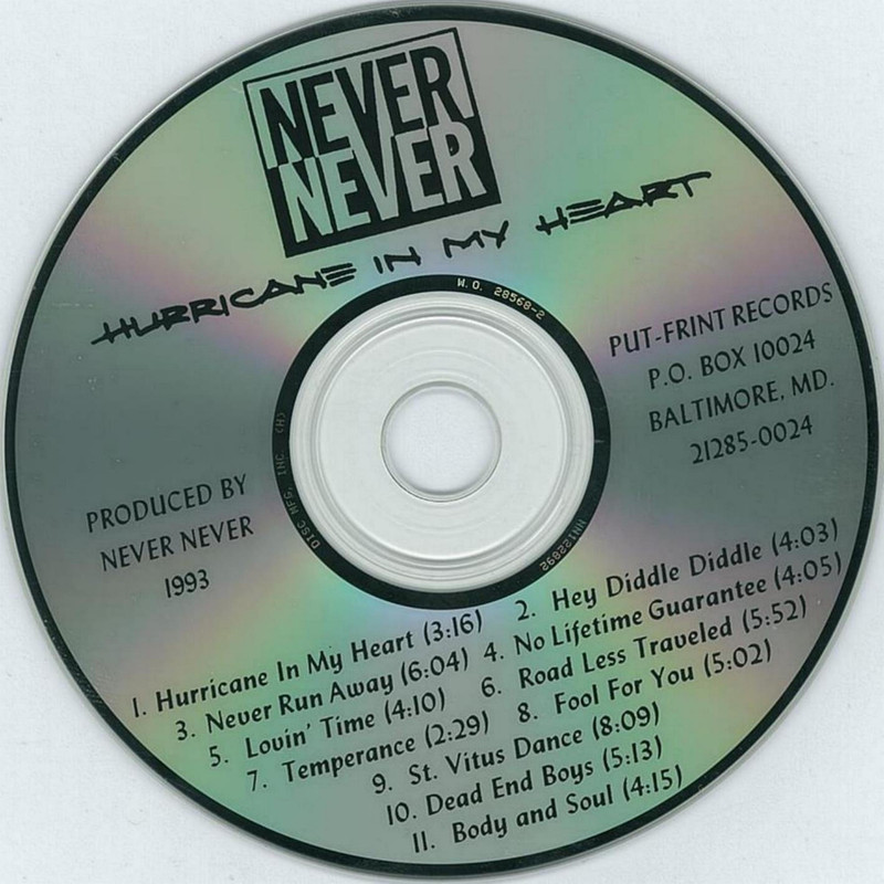 Never Never Hurricane In My Heart CD