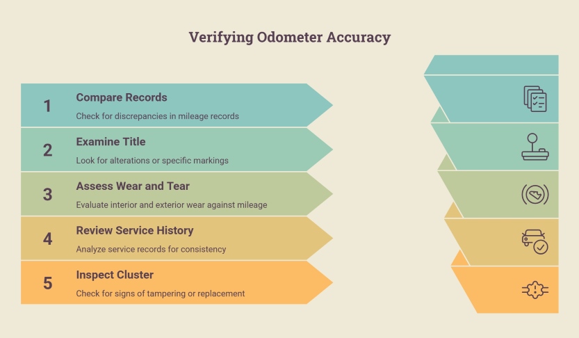 five-step guide to verifying odometer accuracy before buying a used car