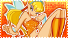 An orange stamp of stella from winx