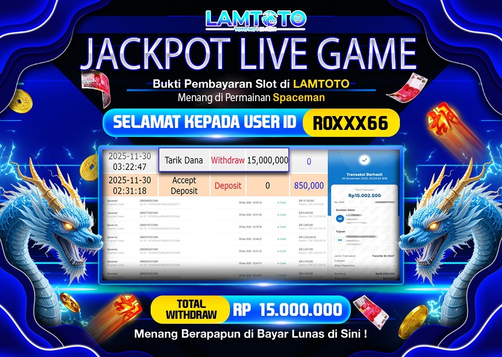 BUKTI JACKPOT LUNAS LAMTOTO
