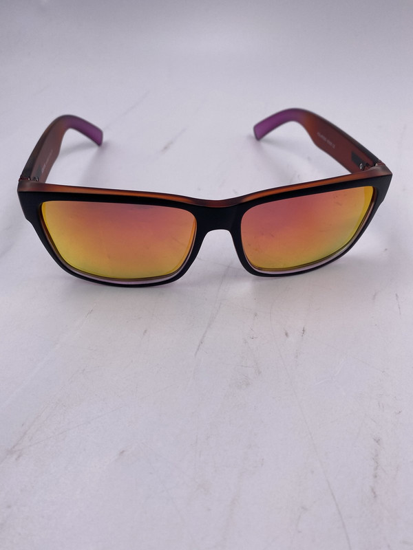 KDEAM ORANGE LENSE WITH ORANGE, BLACK, AND PURPLE FRAME SUNGLASSES