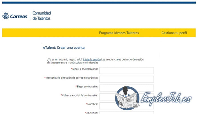 Inscripcion al Programa Jóvenes Talentos