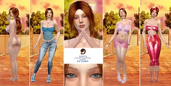 Elif Scarlet free characters custom character Sims 4 CAS outfit preview - thumbnail