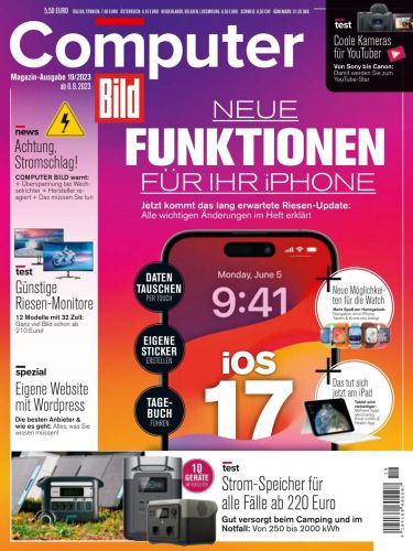 Cover: Computer Bild Magazin No 19 vom 08  September 2023