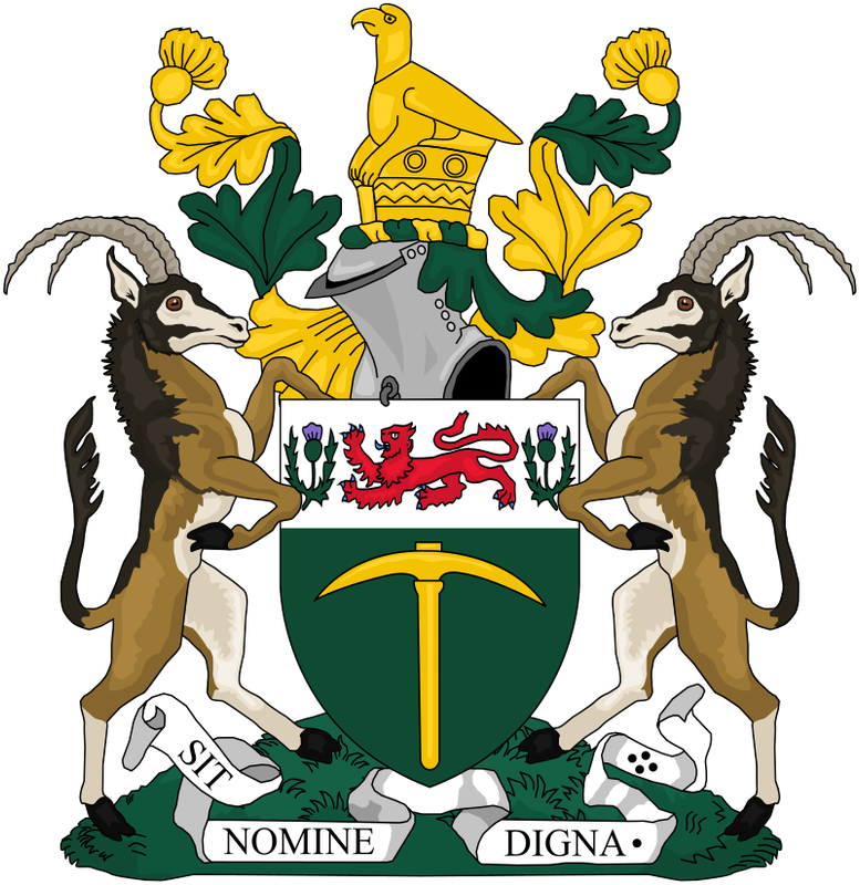 Cent de 1976. Rhodesia. Dedicada a Manolosordo. Coat-of-arms-of-Rhodesia-1924-1981-svg