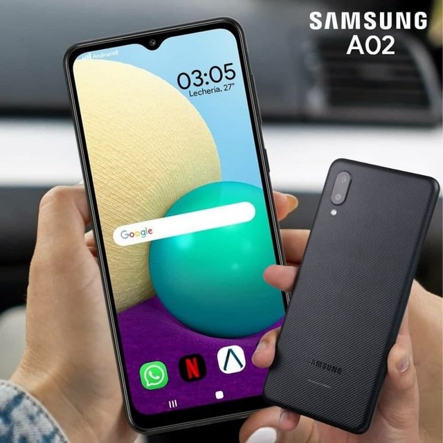 Smartphone Samsung Galaxy A02 32GB 4G Wi-Fi Tela 6.5” Dual Chip 2GB RAM Câmera Dupla + Selfie 5MP – Preto