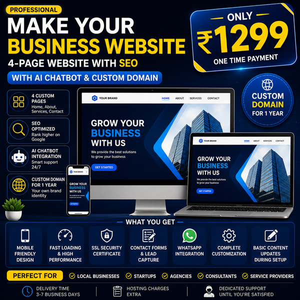 Business Website Development – 4 Pages + SEO + AI Chatbot