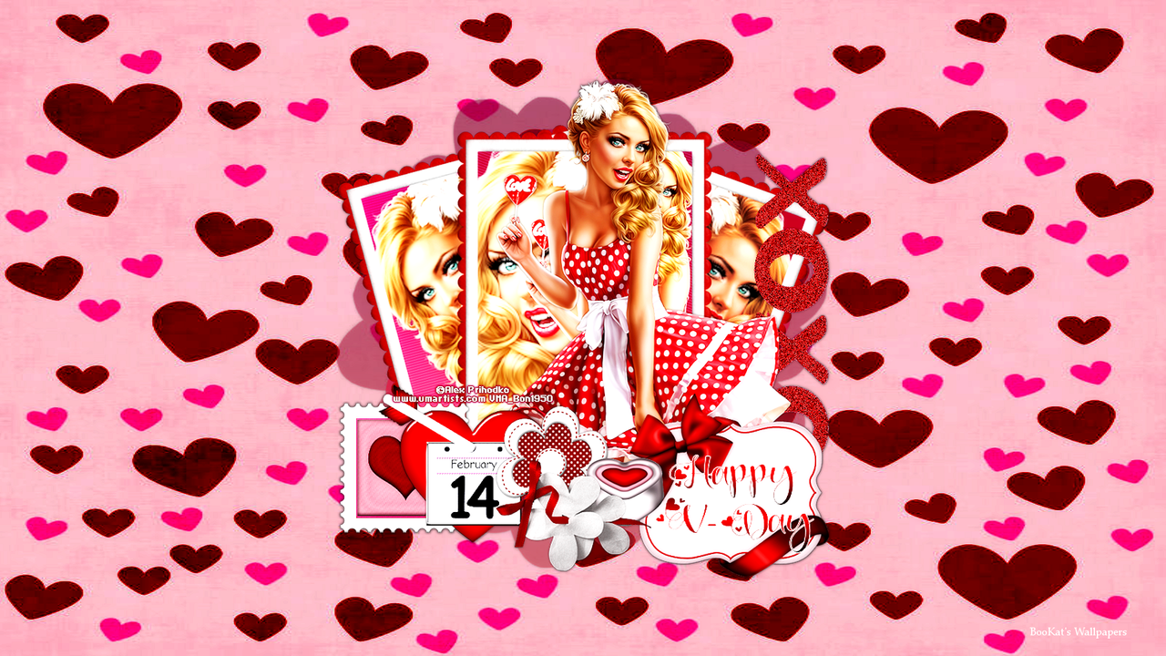 Happy V Day Wallpaper 1920x1080 by Boo Kat23 AP Polka Valentine by