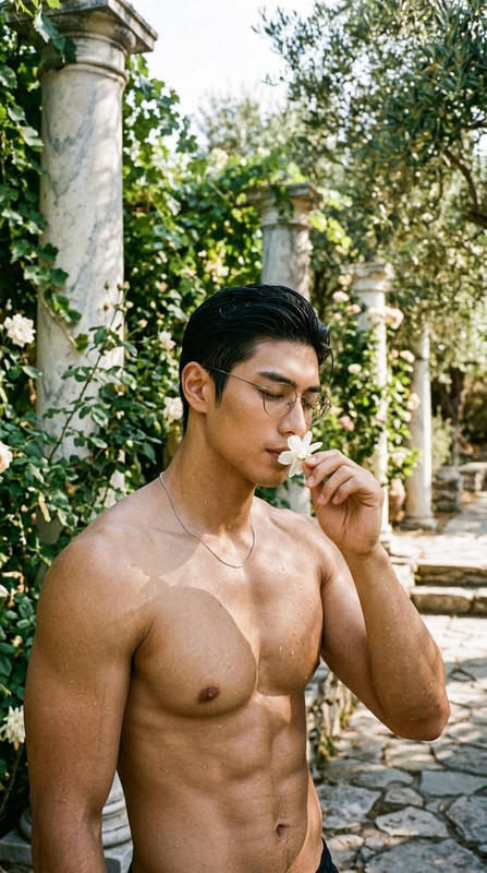 Man smelling flower 202604080712 1