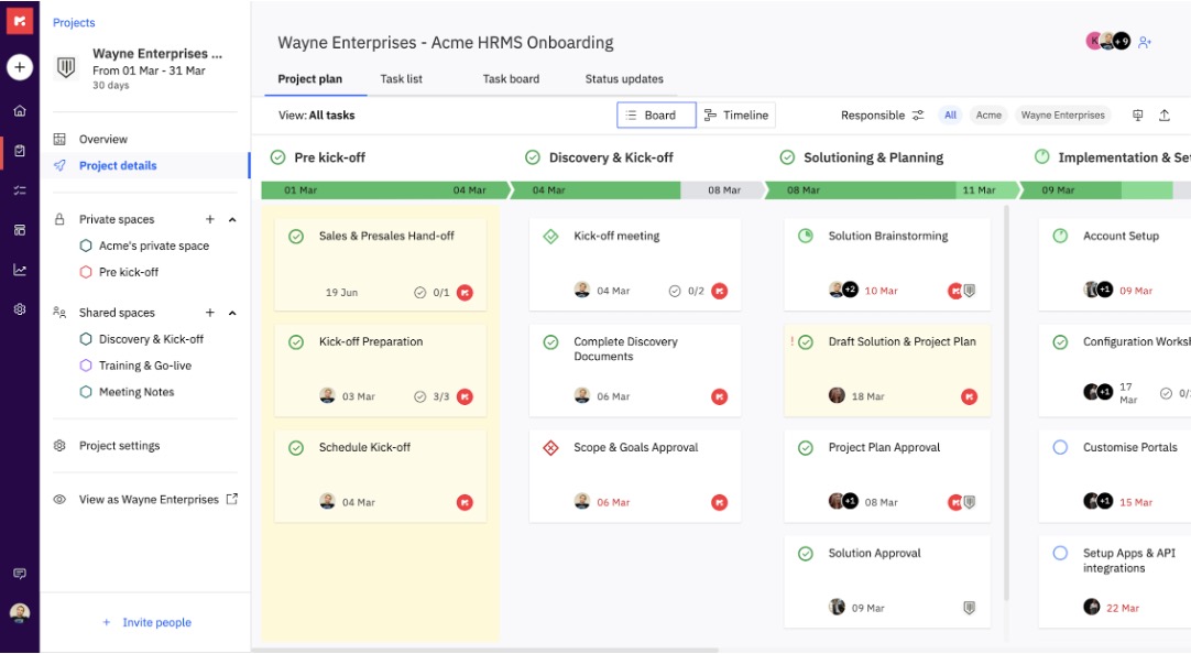 BigChange Project Portal Screenshot