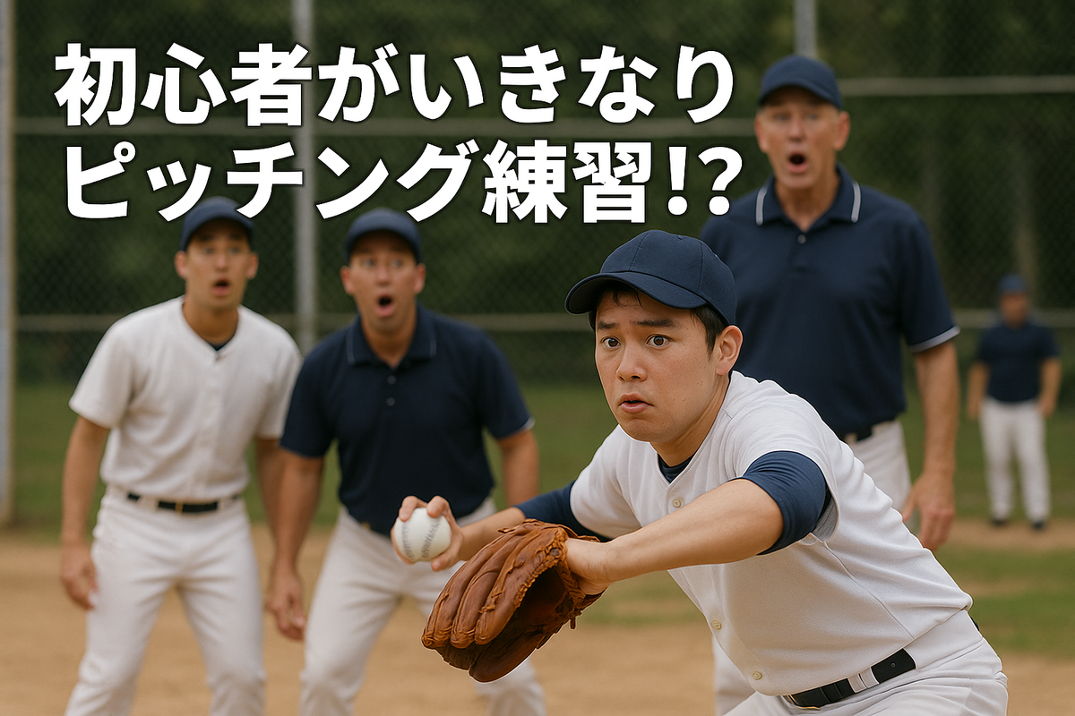 スプリント初心者がピッチング練習する例え画像