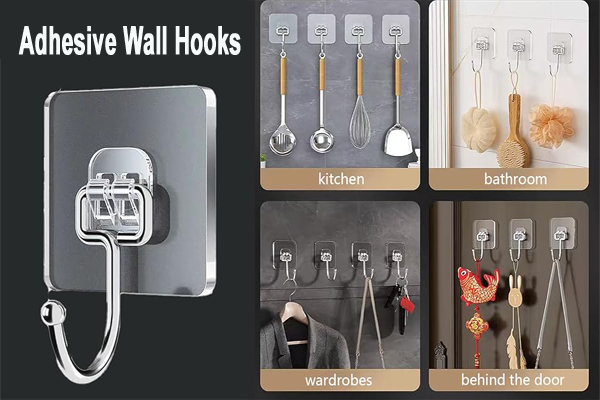 ADHESIVE WALL HOOKS