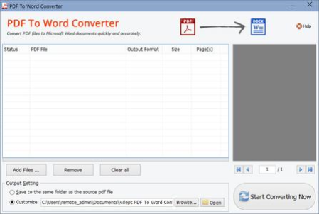 Adept PDF to Word Converter 4.10