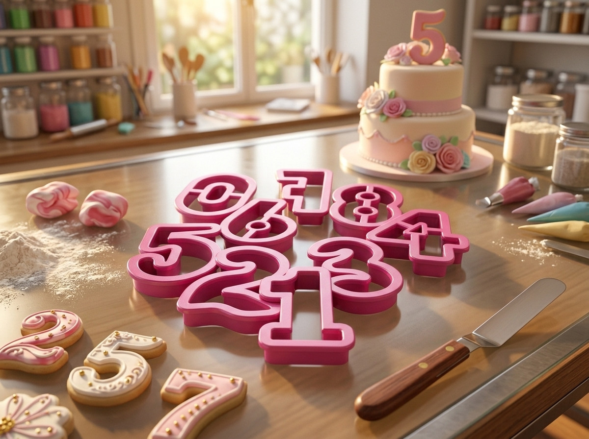 cortador plastico de numeros grandes para tortas fondant