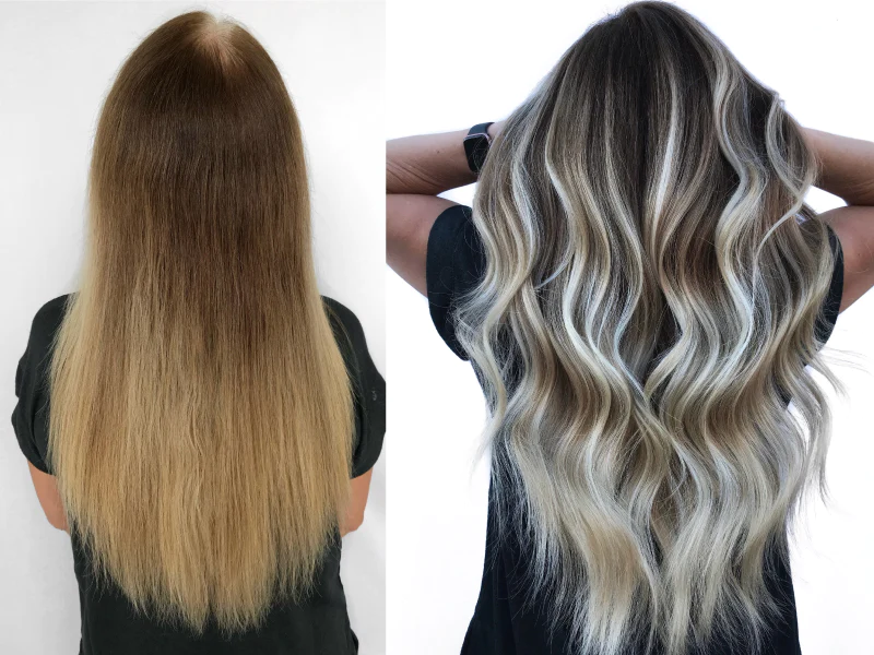 From gray to ashy balayage hair color